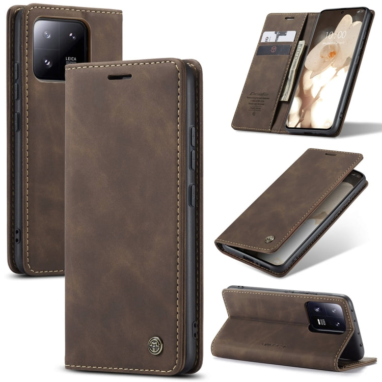 For Xiaomi 13 Pro CaseMe 013 Multifunctional Horizontal Flip Leather Phone Case(Coffee) - free shipping - PMC TechLife - Order now!