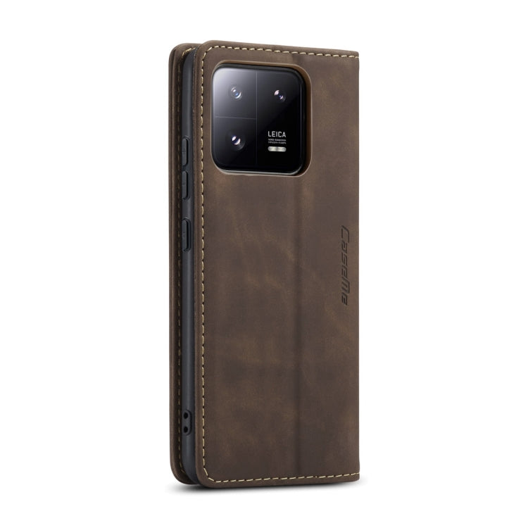 For Xiaomi 13 Pro CaseMe 013 Multifunctional Horizontal Flip Leather Phone Case(Coffee) - free shipping - PMC TechLife - Order now!