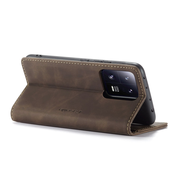 For Xiaomi 13 Pro CaseMe 013 Multifunctional Horizontal Flip Leather Phone Case(Coffee) - free shipping - PMC TechLife - Order now!