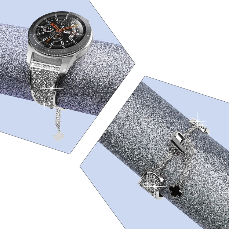 For Garmin Venu / Venu 2 Plus / Venu Sq / Sq2 20mm Diamond Chain Mental Watch Band(Silver) -  by PMC TechLife | Online Shopping South Africa | PMC TechLife