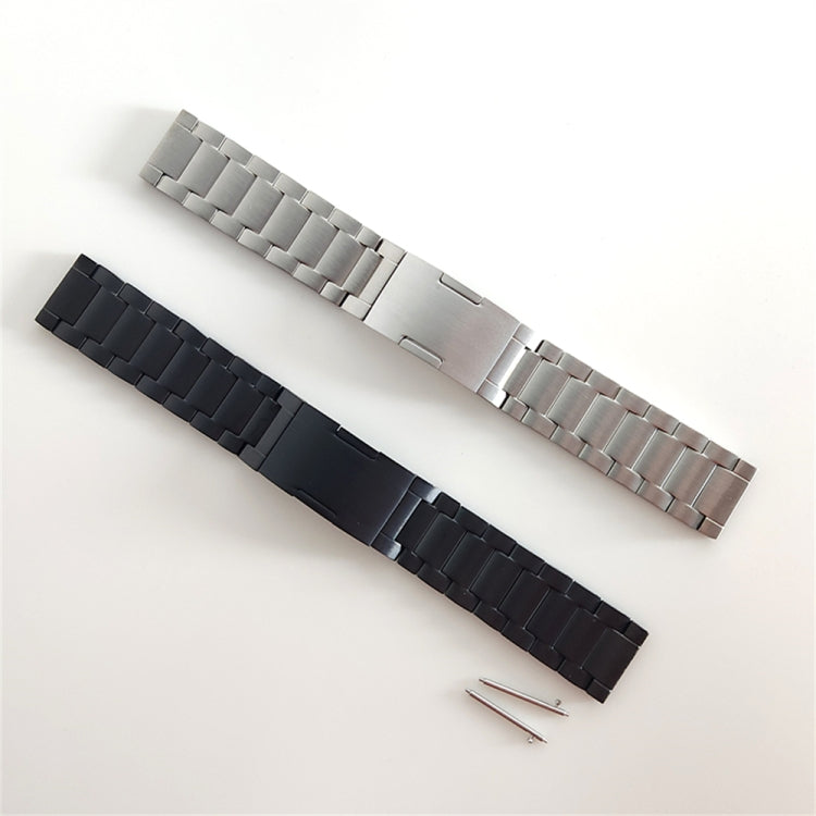 For Huawei Watch Buds / GT3 SE / GT3 Pro 22mm Universal Three Strains Ttanium Steel Watch Band(Black) -  by PMC TechLife | Online Shopping South Africa | PMC TechLife