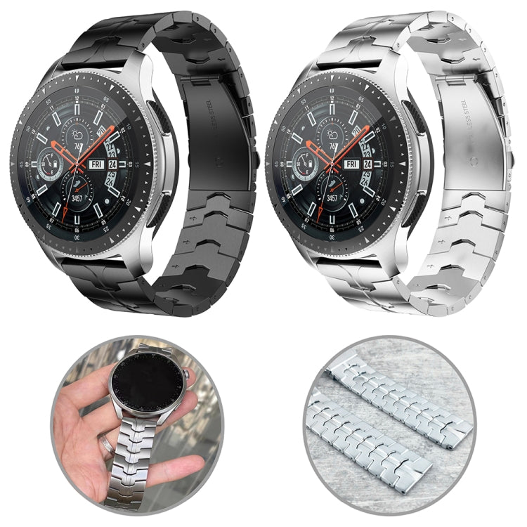 For Garmin Venu 2 / Forerunner 265 / 255 22mm Universal Stainless Steel Watch Band(Black) -  by PMC TechLife | Online Shopping South Africa | PMC TechLife
