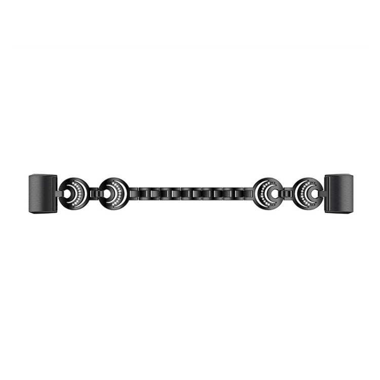 For Fitbit Charge 2 Sun Moon Star Diamond Metal Watch Band(Black) - Smart Wear by PMC TechLife | Online Shopping South Africa | PMC TechLife