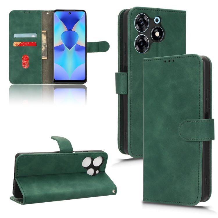 For TECNO Spark 10 Pro Skin Feel Magnetic Flip Leather Phone Case(Green) - free shipping - PMC TechLife - Order now!
