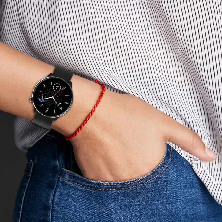 For Amazfit GTR Mini 20mm Flat Head Groove Reverse Buckle Silicone Watch Band(Yellow) -  by PMC TechLife | Online Shopping South Africa | PMC TechLife
