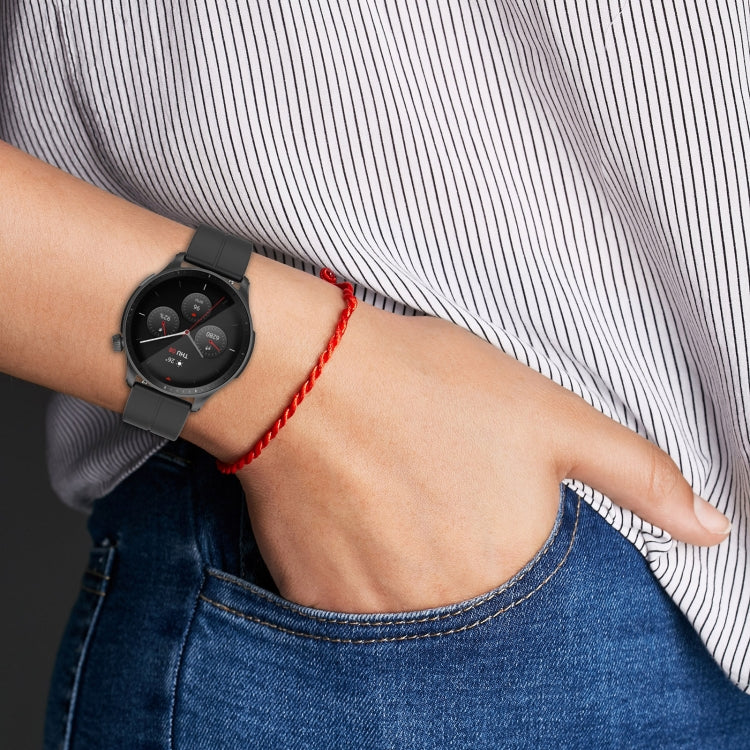 For Amazfit GTR 4 Magnetic Fold Clasp Silver Buckle Silicone Watch Band(Light Blue) - Smart Wear by PMC TechLife | Online Shopping South Africa | PMC TechLife