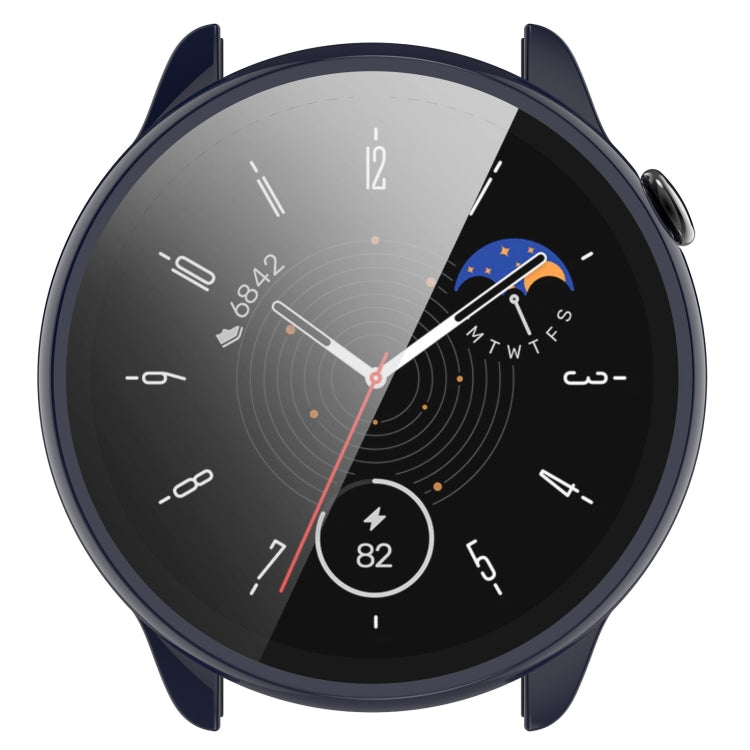 For Amazfit GTR Mini PC + Tempered Film Integrated Watch Protective Case(Ink Blue) -  by PMC TechLife | Online Shopping South Africa | PMC TechLife