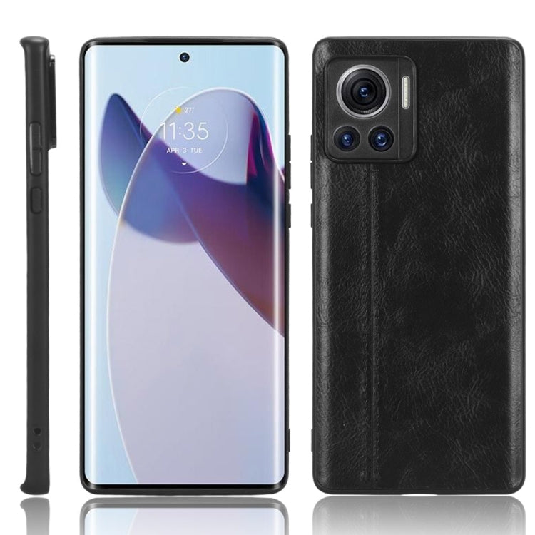 For Motorola Edge 30 Ultra / Moto X30 Pro Sewing Cow Pattern Skin PC + PU + TPU Phone Case(Black) - free shipping - PMC TechLife - Order now!