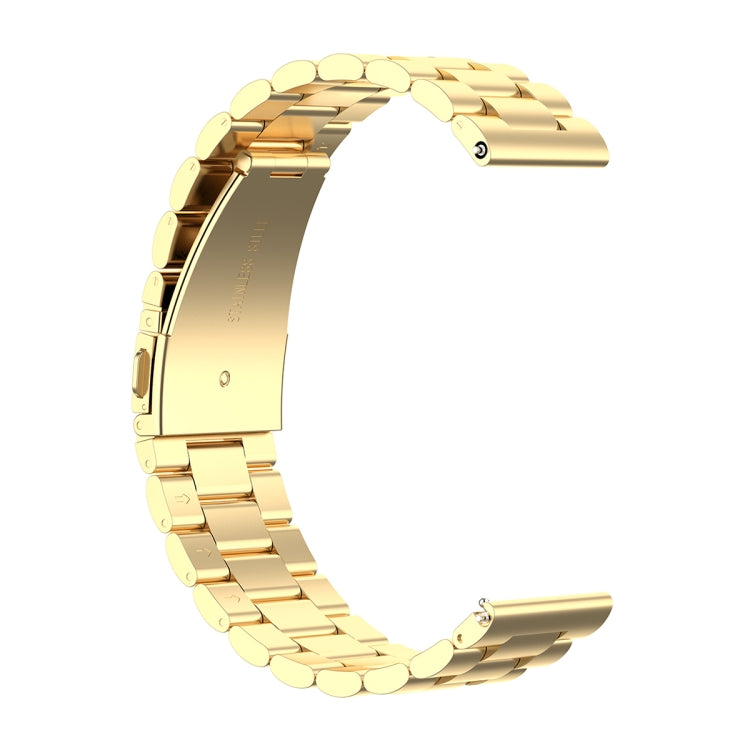 For Honor Watch GS 3i 22mm Three Bead Stainless Steel Metal Watch Band(Gold) -  by PMC TechLife | Online Shopping South Africa | PMC TechLife