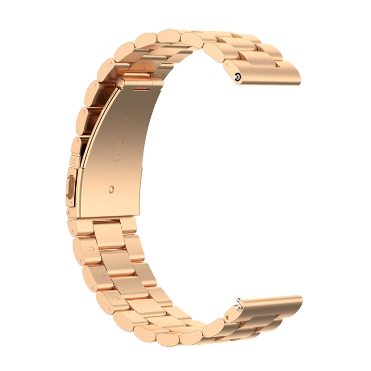 For Honor Watch GS 3i 22mm Three Bead Stainless Steel Metal Watch Band(Rose Gold) -  by PMC TechLife | Online Shopping South Africa | PMC TechLife