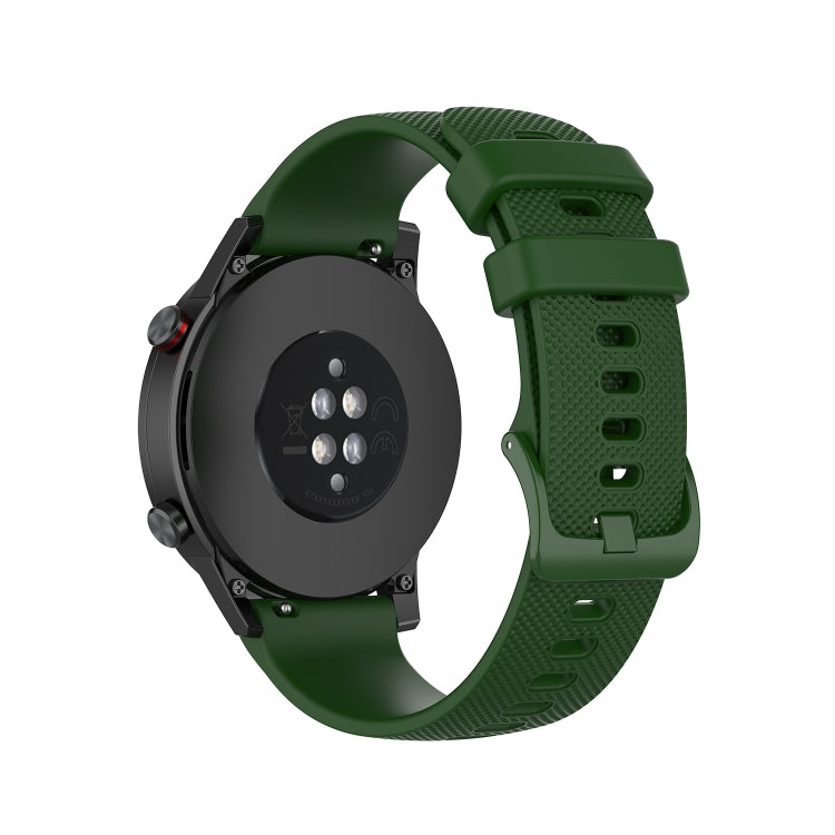 For Honor Watch GS 3i 22mm Small Plaid Texture Silicone Watch Band(Army Green) -  by PMC TechLife | Online Shopping South Africa | PMC TechLife