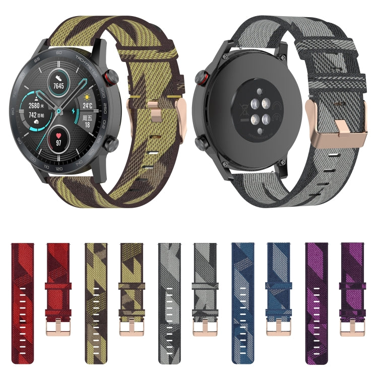 For Honor Watch GS 3i 22mm Nylon Woven Watch Band(Red) - Smart Wear by PMC TechLife | Online Shopping South Africa | PMC TechLife