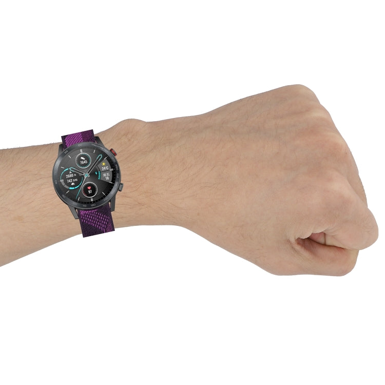 For Honor Watch GS 3i 22mm Nylon Woven Watch Band(Blue) -  by PMC TechLife | Online Shopping South Africa | PMC TechLife