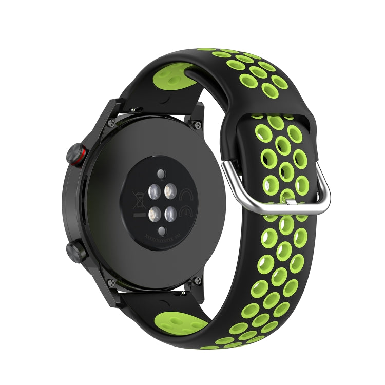 For Honor Watch GS 3i 22mm Sports Two-tone Silicone Watch Band(Black Lime) -  by PMC TechLife | Online Shopping South Africa | PMC TechLife
