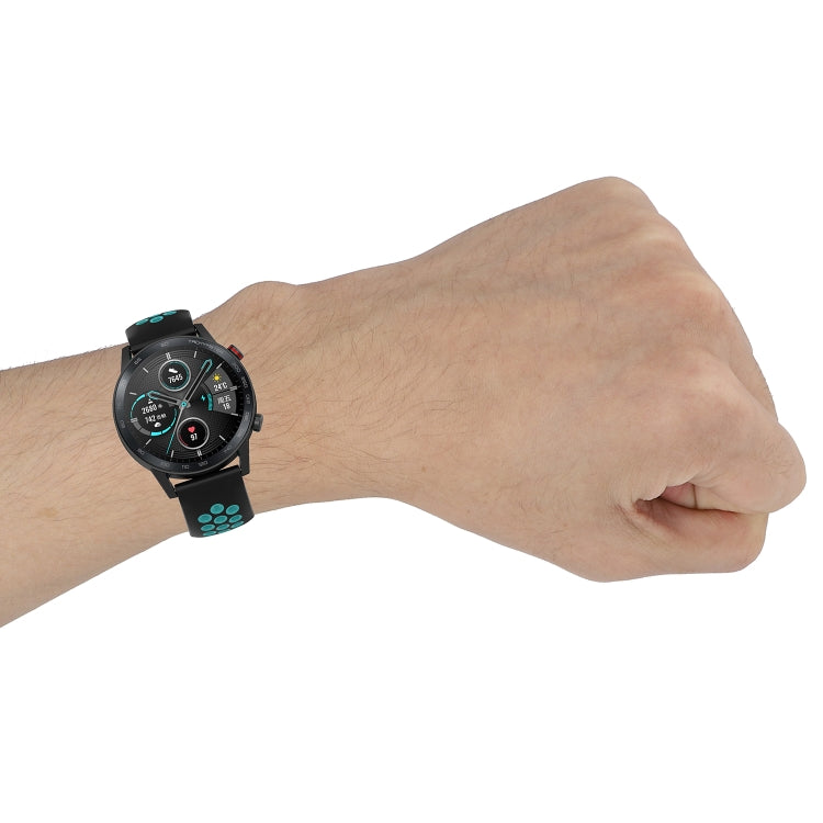 For Honor Watch GS 3i 22mm Sports Two-tone Silicone Watch Band(Orange Grey) - Smart Wear by PMC TechLife | Online Shopping South Africa | PMC TechLife