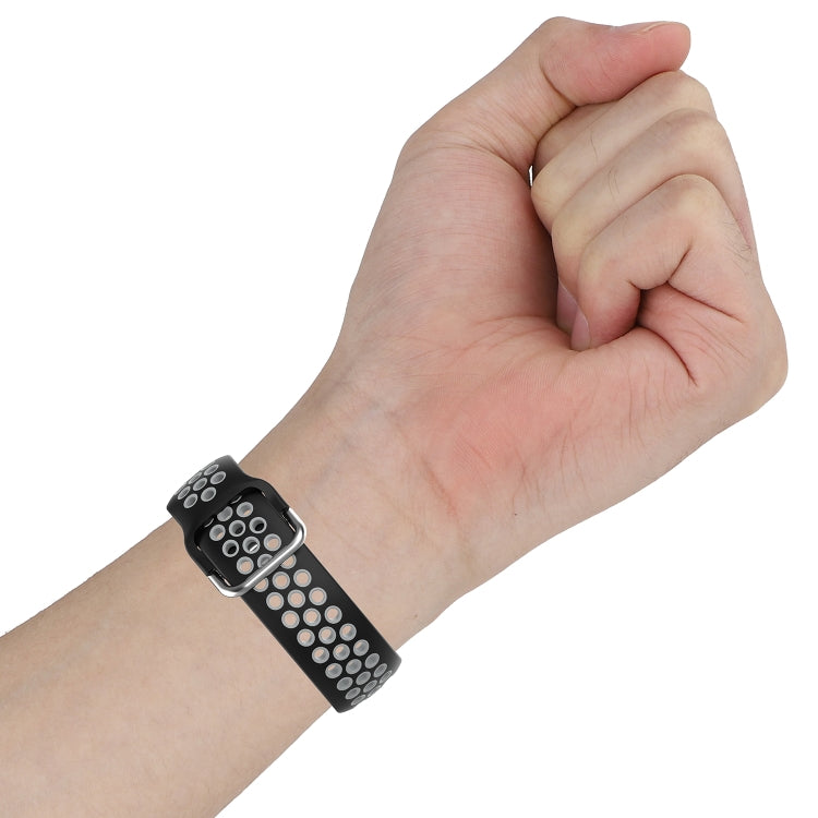 For Honor Watch GS 3i 22mm Sports Two-tone Silicone Watch Band(Black Grey) - Smart Wear by PMC TechLife | Online Shopping South Africa | PMC TechLife