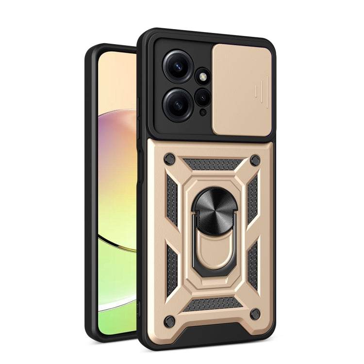 For Xiaomi Redmi Note 12 4G Global Sliding Camera Cover Design Phone Case(Gold) - free shipping - PMC TechLife - Order now!