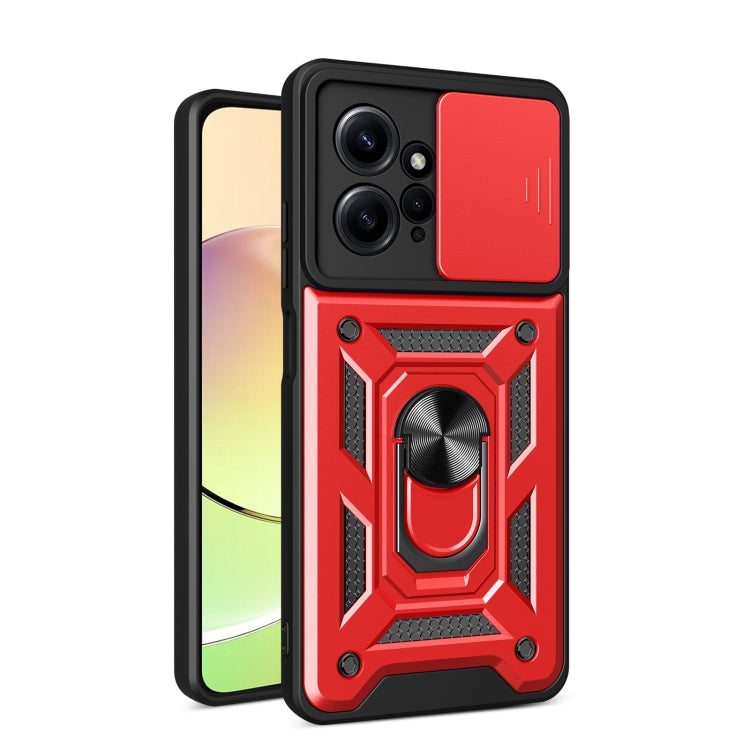For Xiaomi Redmi Note 12 4G Global Sliding Camera Cover Design Phone Case(Red) - free shipping - PMC TechLife - Order now!