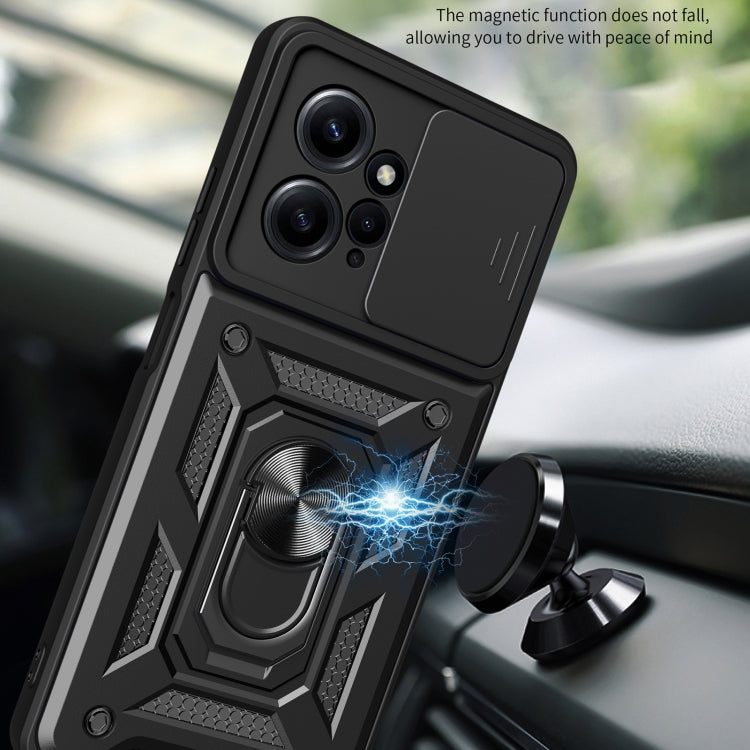 For Xiaomi Redmi Note 12 4G Global Sliding Camera Cover Design Phone Case(Black) - free shipping - PMC TechLife - Order now!