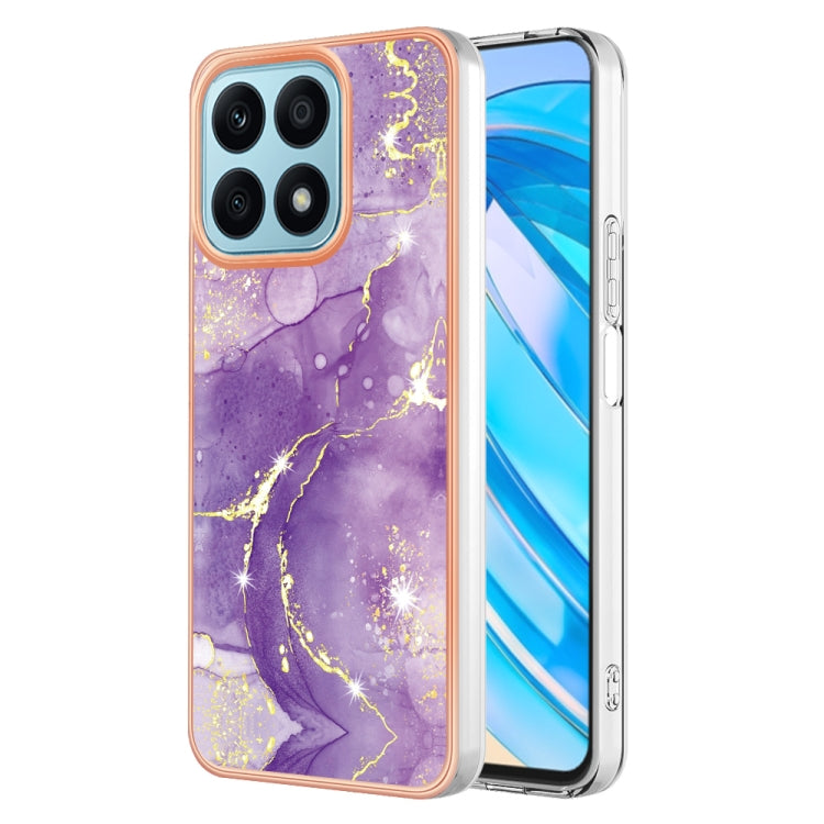 For Honor X8a Electroplating Marble Dual-side IMD Phone Case(Purple 002) - free shipping - PMC TechLife - Order now!