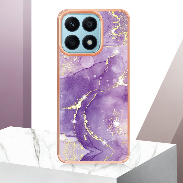 For Honor X8a Electroplating Marble Dual-side IMD Phone Case(Purple 002) - free shipping - PMC TechLife - Order now!