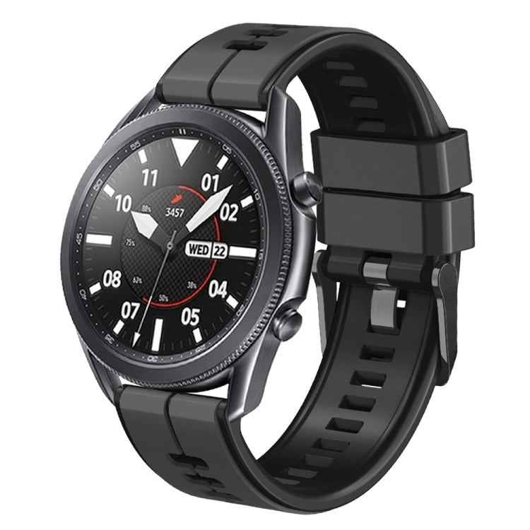 20mm Universal Vertical Line Two-Color Silicone Watch Band(Carbon Gray+Black) - free shipping - PMC TechLife - Order now!