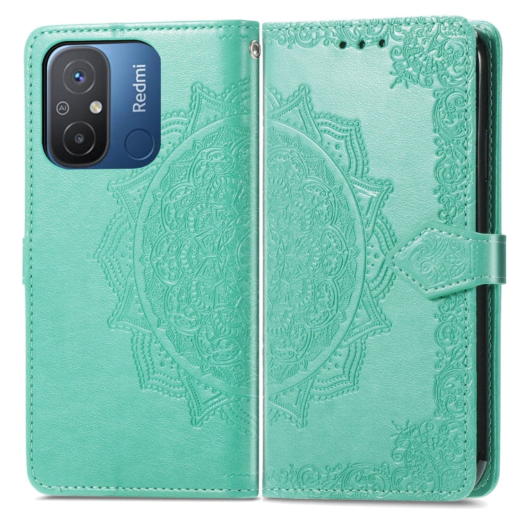For Xiaomi Redmi 12C Mandala Flower Embossed Leather Phone Case(Green) - free shipping - PMC TechLife - Order now!