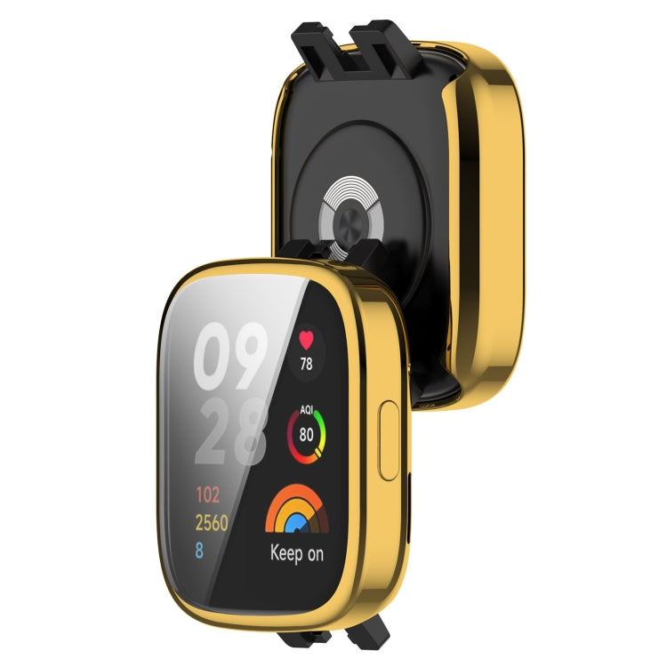 For Redmi Watch 3 Full Coverage TPU Electroplating Watch Protective Case(Gold) - Smart Wear by PMC TechLife | Online Shopping South Africa | PMC TechLife