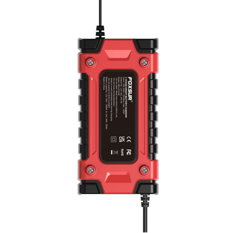 FOXSUR 12V / 24V / 10A Car / Motorcycle Battery Smart Repair Lead-acid Battery Charger, Plug Type:US Plug - free shipping - PMC TechLife - Order now!