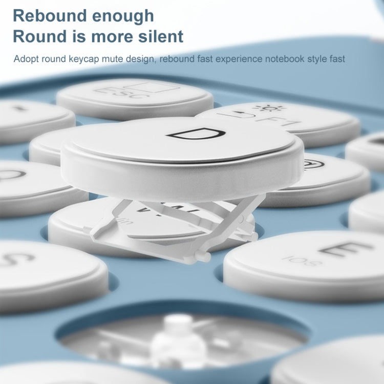 For Lenovo Tab M10 Plus 10.6 3rd Gen 2022 YM-LX106 Round Key Detachable Bluetooth Tablet Keyboard Leather Case with Mouse(Blue) - free shipping - PMC TechLife - Order now!