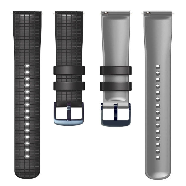 22mm Universal Mesh Two-Tone Silicone Watch Band(Black Gray) - Smart Wear by PMC TechLife | Online Shopping South Africa | PMC TechLife
