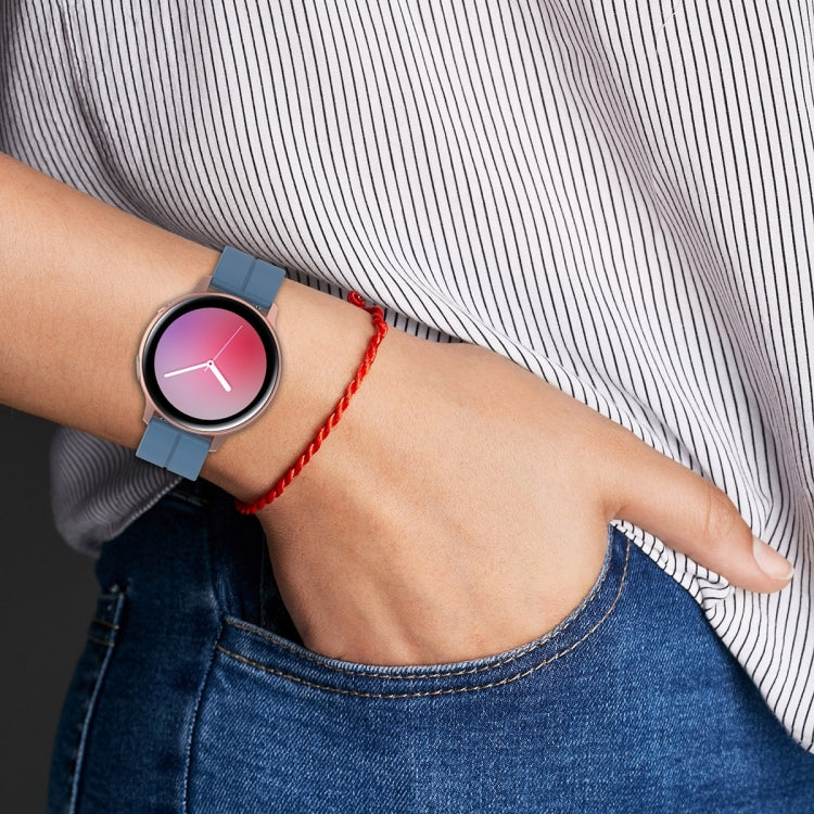 22mm Universal Flat Head Groove Folding Black Buckle Silicone Watch Band(Red) - Smart Wear by PMC TechLife | Online Shopping South Africa | PMC TechLife