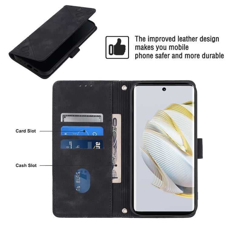 For Huawei nova 10 Skin-feel Embossed Leather Phone Case(Black) - free shipping - PMC TechLife - Order now!