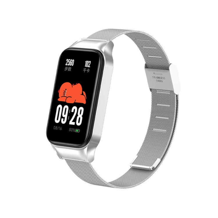 For Redmi Band 2 Milan Buckle Metal Watch Band(Silver) - Smart Wear by PMC TechLife | Online Shopping South Africa | PMC TechLife