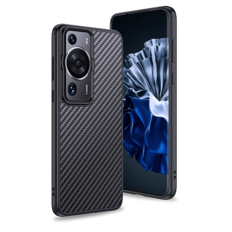 For Huawei P60 Pro wlons Magsafe Carbon Fiber Kevlar TPU Phone Case(Black) - Huawei Cases by wlons | Online Shopping South Africa | PMC TechLife | Buy Now Pay Later Mobicred