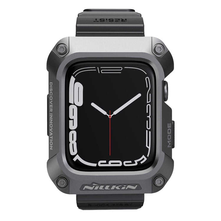 NILLKIN Ruidong Series Alloy + TPU Integrated Watch Band For Apple Watch Series 8&7 45mm(Black) - Watch Bands by NILLKIN | Online Shopping South Africa | PMC TechLife | Buy Now Pay Later Mobicred