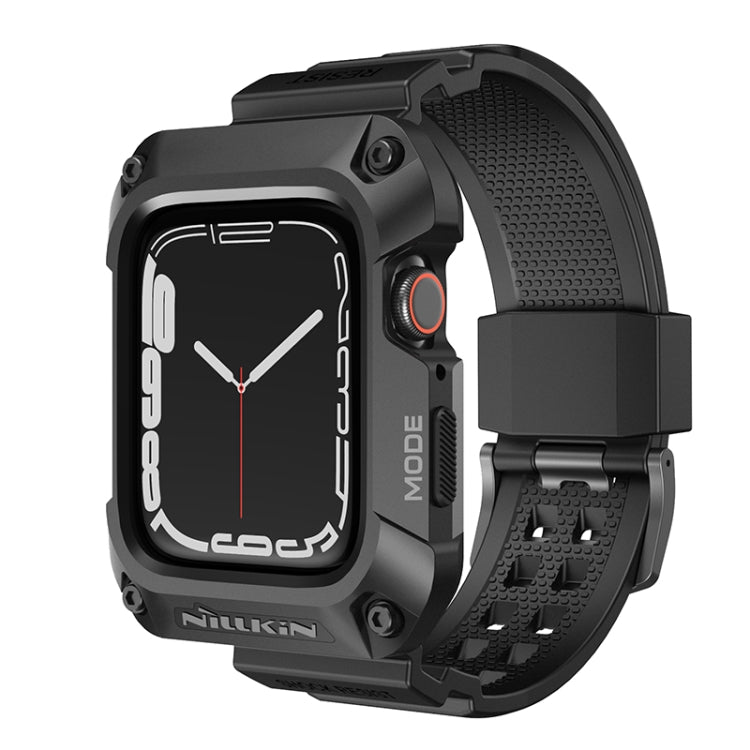 NILLKIN Ruidong Series Alloy + TPU Integrated Watch Band For Apple Watch Series SE 2&6&SE&5&4 44mm(Black) - Watch Bands by NILLKIN | Online Shopping South Africa | PMC TechLife | Buy Now Pay Later Mobicred