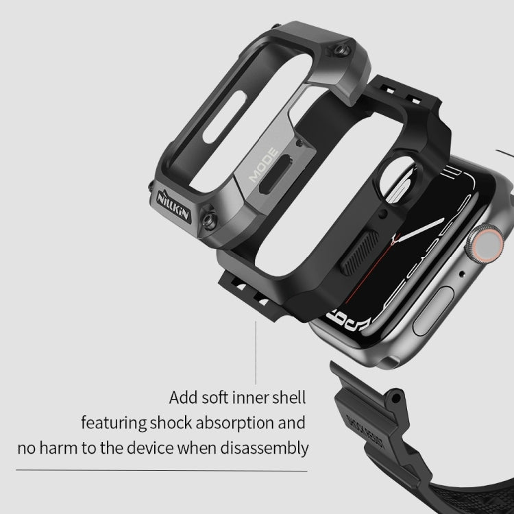 NILLKIN Ruidong Series Alloy + TPU Integrated Watch Band For Apple Watch Series SE 2&6&SE&5&4 44mm(Grey) - free shipping - PMC TechLife - Order now!