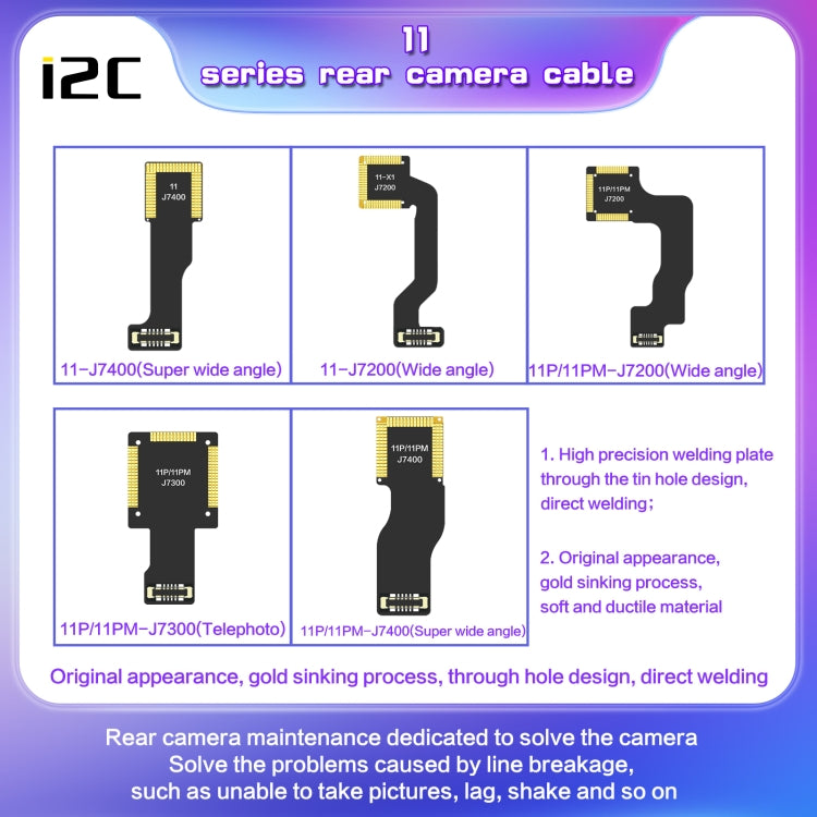 For iPhone XS / XS Max J4000 i2C Back Facing Telephoto Camera Cable - free shipping - PMC TechLife - Order now!
