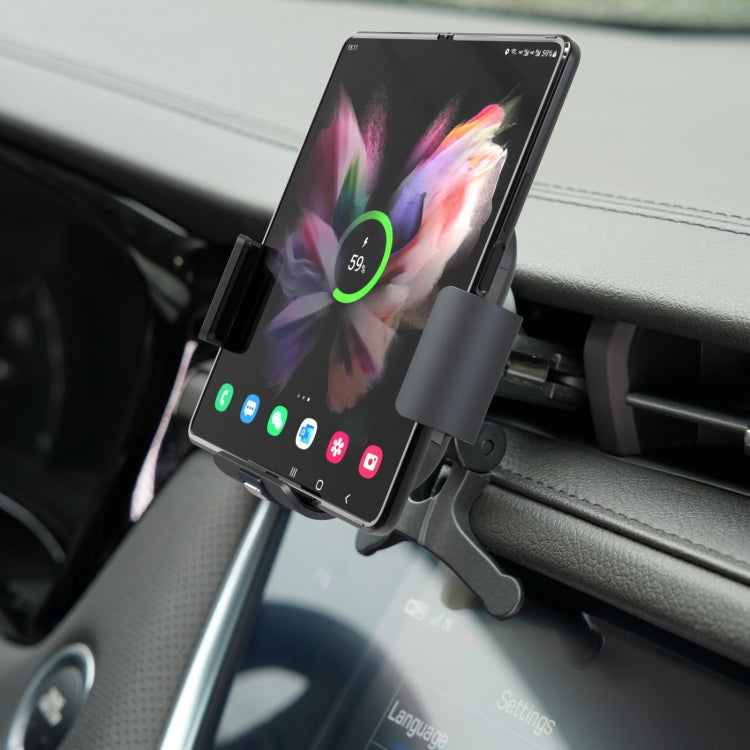 For Samsung Galaxy Z Fold4 / 3 S7 Dual Coil Car Phone Holder Wireless Charger - Wireless Charger Holders by PMC TechLife | Online Shopping South Africa | PMC TechLife