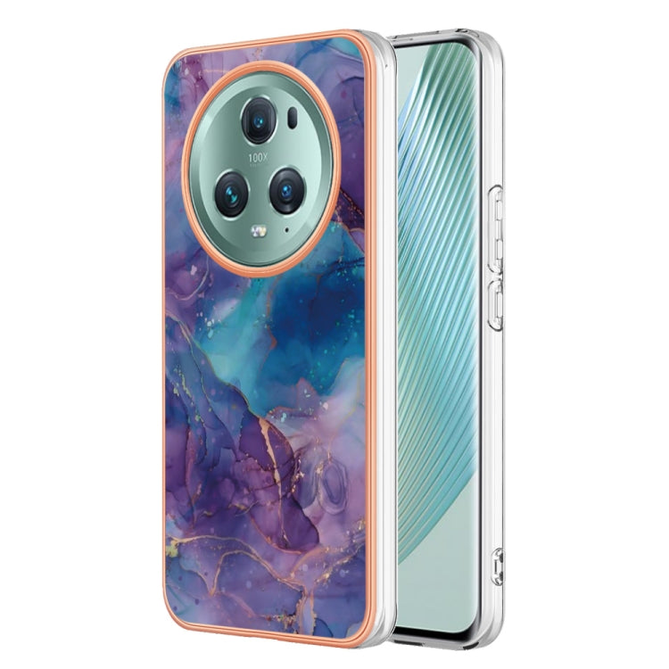 For Honor Magic5 Pro Electroplating Marble Dual-side IMD Phone Case(Purple 016) - free shipping - PMC TechLife - Order now!