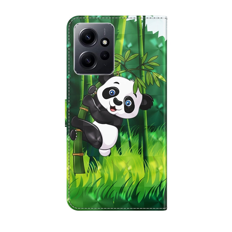 For Xiaomi Redmi Note 12 4G Global 3D Painting Pattern Flip Leather Phone Case(Bamboo Panda) - free shipping - PMC TechLife - Order now!