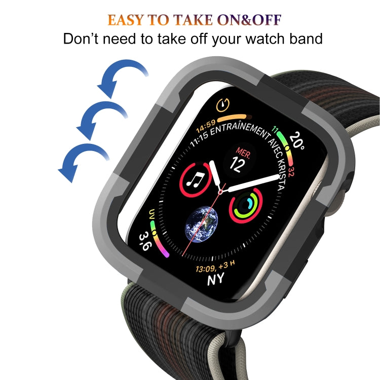 For Apple Watch Series SE 2&6&SE&5&4 40mm Armor Frame Watch Case(Grey) - Smart Wear by PMC TechLife | Online Shopping South Africa | PMC TechLife