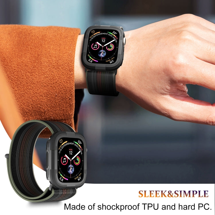 For Apple Watch Series 8 & 7 41mm Armor Frame Watch Case(Black) - Smart Wear by PMC TechLife | Online Shopping South Africa | PMC TechLife