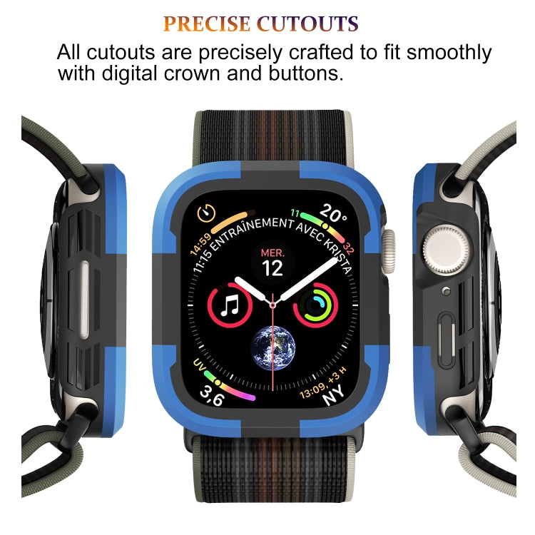 For Apple Watch Series 8 & 7 41mm Armor Frame Watch Case(Blue) - Smart Wear by PMC TechLife | Online Shopping South Africa | PMC TechLife