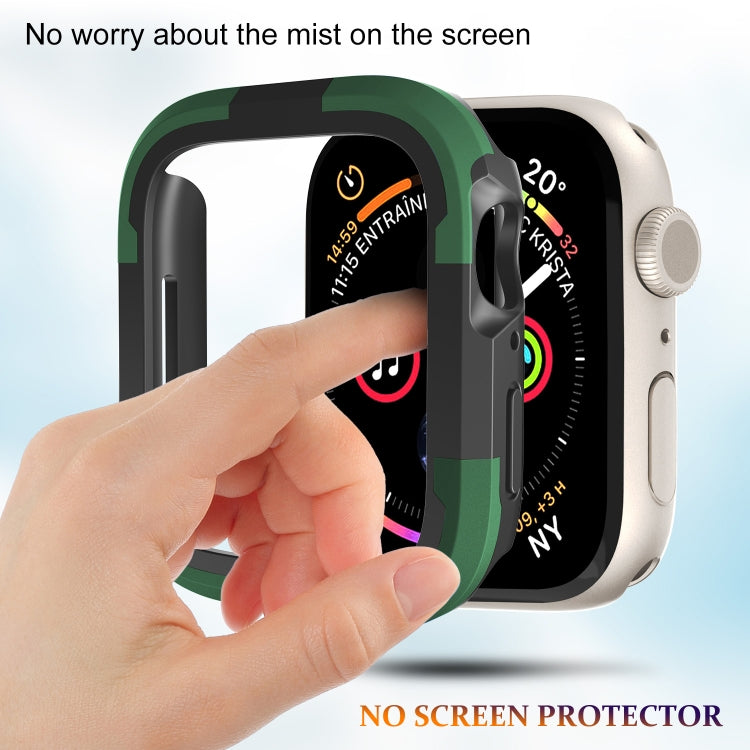 For Apple Watch Series SE 2&6&SE&5&4 44mm Armor Frame Watch Case(Green) - Smart Wear by PMC TechLife | Online Shopping South Africa | PMC TechLife