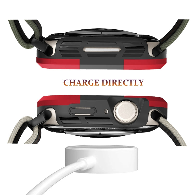 For Apple Watch Ultra 49mm Armor Frame Watch Case(Red) - Smart Wear by PMC TechLife | Online Shopping South Africa | PMC TechLife