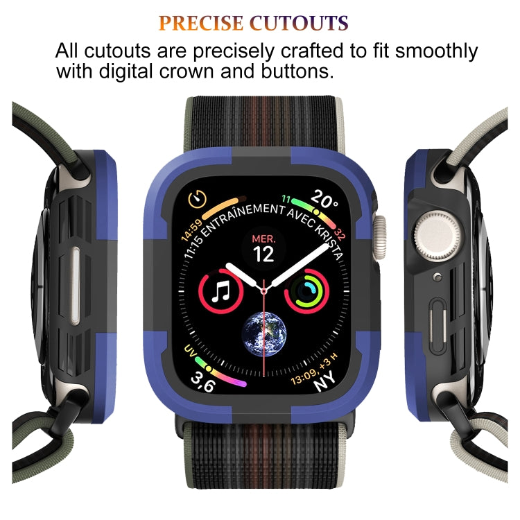 For Apple Watch Ultra 49mm Armor Frame Watch Case(Purple) - Smart Wear by PMC TechLife | Online Shopping South Africa | PMC TechLife