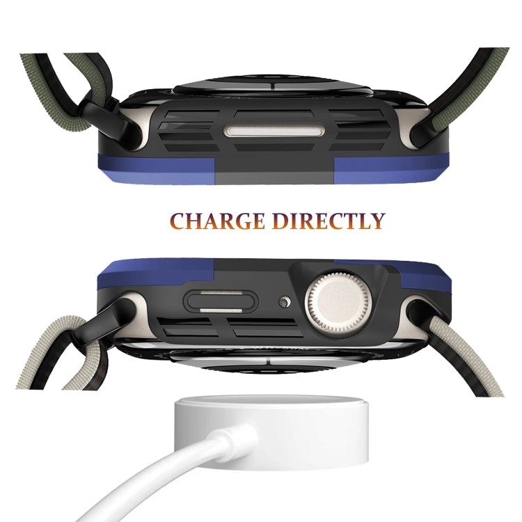 For Apple Watch Ultra 49mm Armor Frame Watch Case(Purple) - Smart Wear by PMC TechLife | Online Shopping South Africa | PMC TechLife