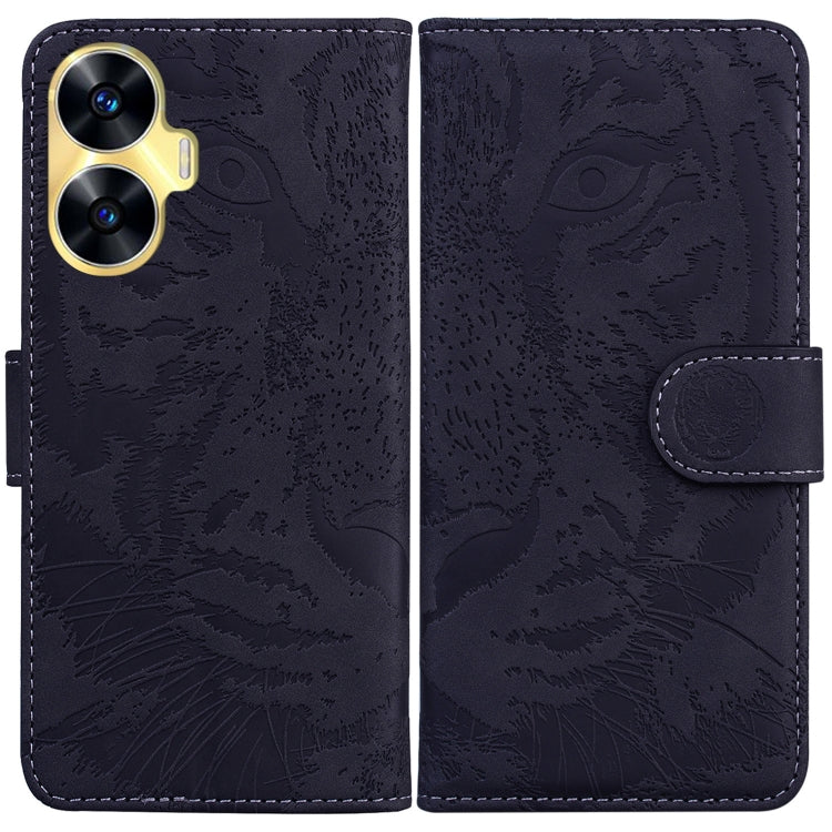 For Realme C55 Tiger Embossing Pattern Flip Leather Phone Case(Black) - free shipping - PMC TechLife - Order now!